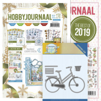 Billede: hollandsk avis med masser af inspiration, mønstre, plakat med 8 3D ark og YVONNE DESIGN DIE YCD10195 (HOBBYJOURNAL DIE), 8,1x5,6cm